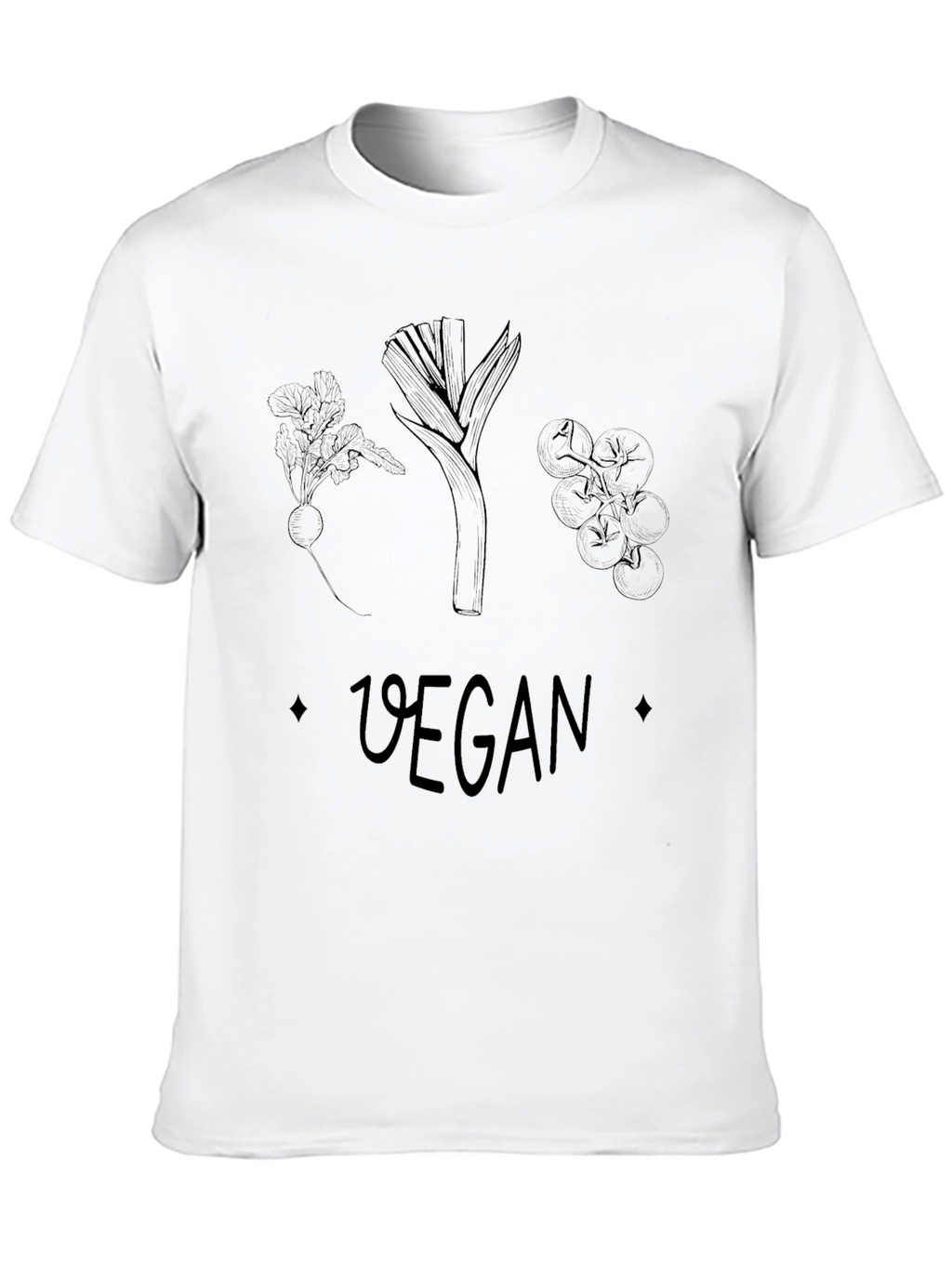 Vegan T-Shirt: Vegetable Graphic Tee