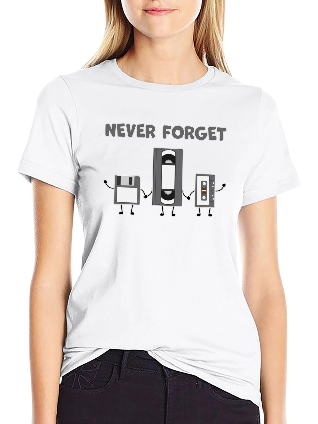 Never Forget Retro Tech T-Shirt