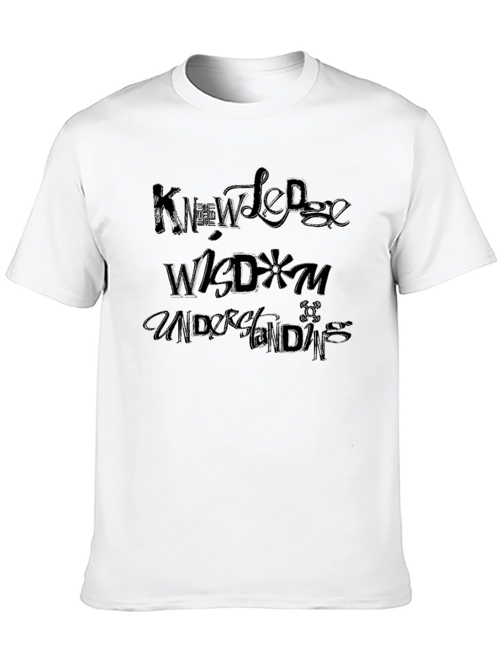 Knowledge Wisdom and Understanding Black T-Shirt