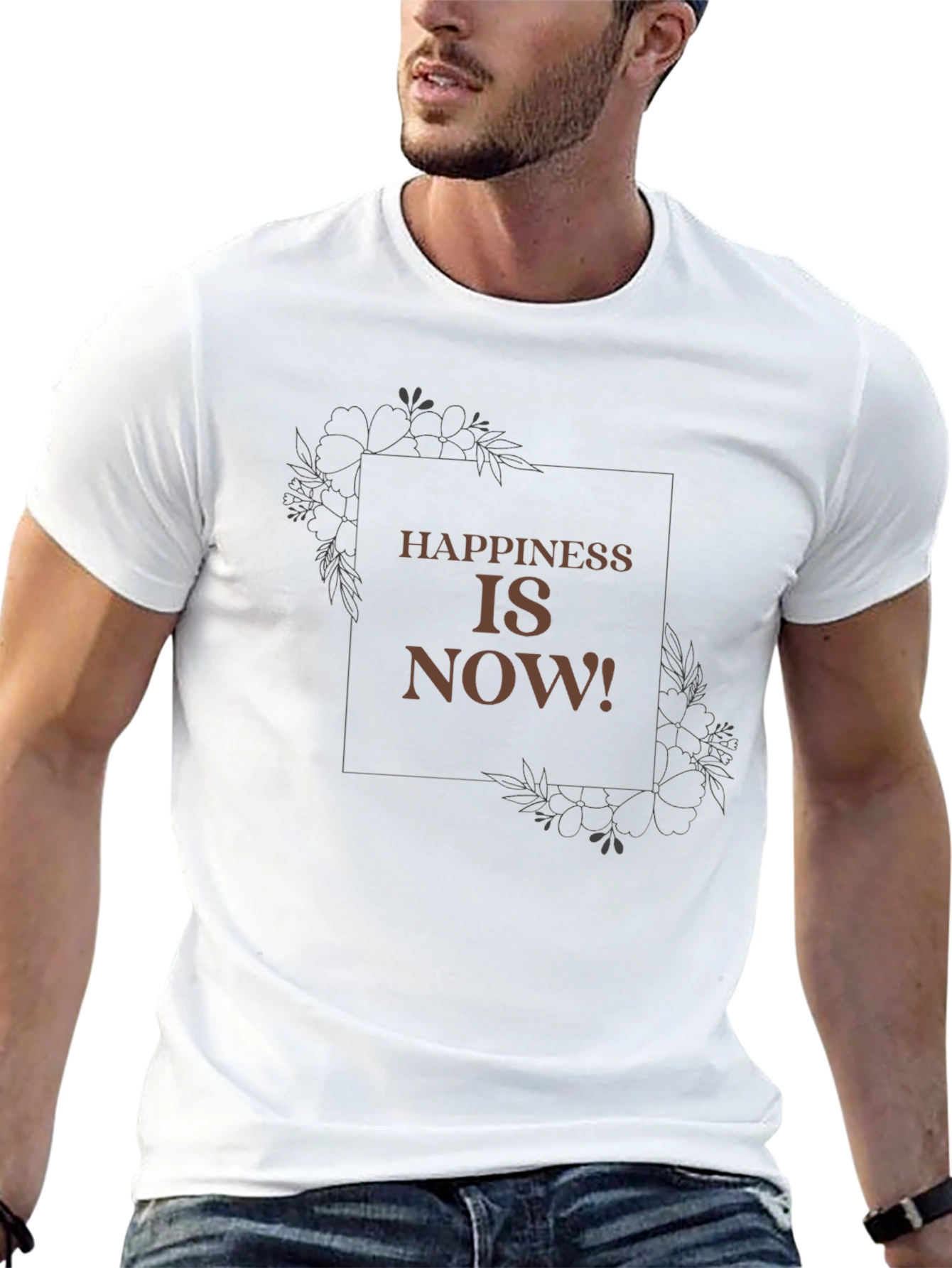 Happiness is Now Graphic Tee - Casual Comfort