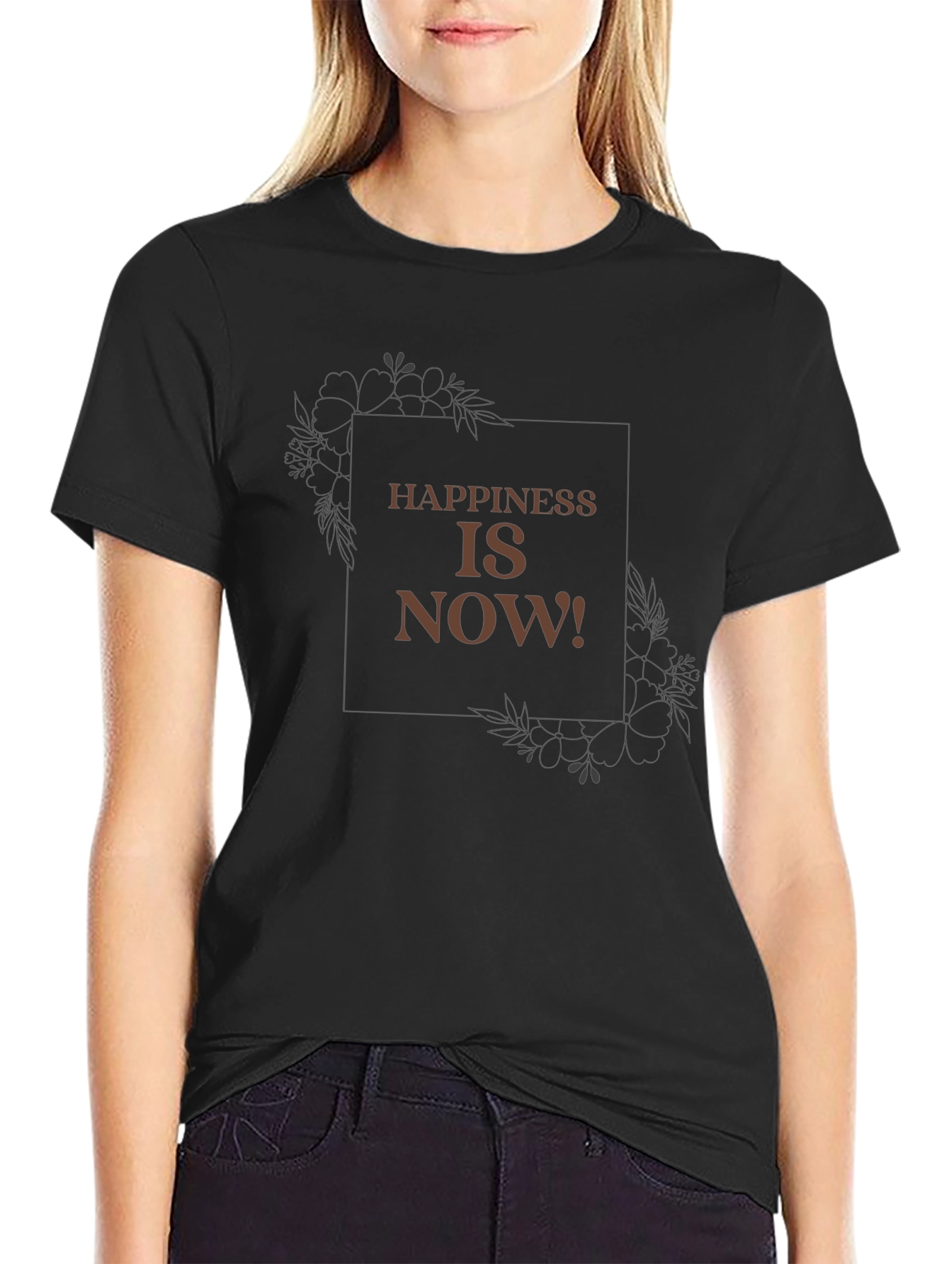 Happiness is Now Graphic Tee - Casual Comfort