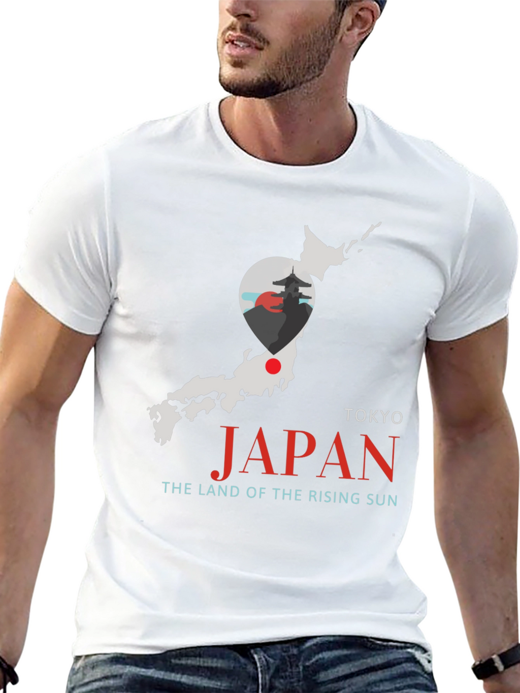 Japan Map T-Shirt - Tokyo Rising Sun Graphic Tee