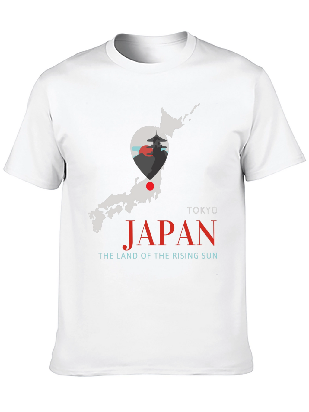 Japan Map T-Shirt - Tokyo Rising Sun Graphic Tee