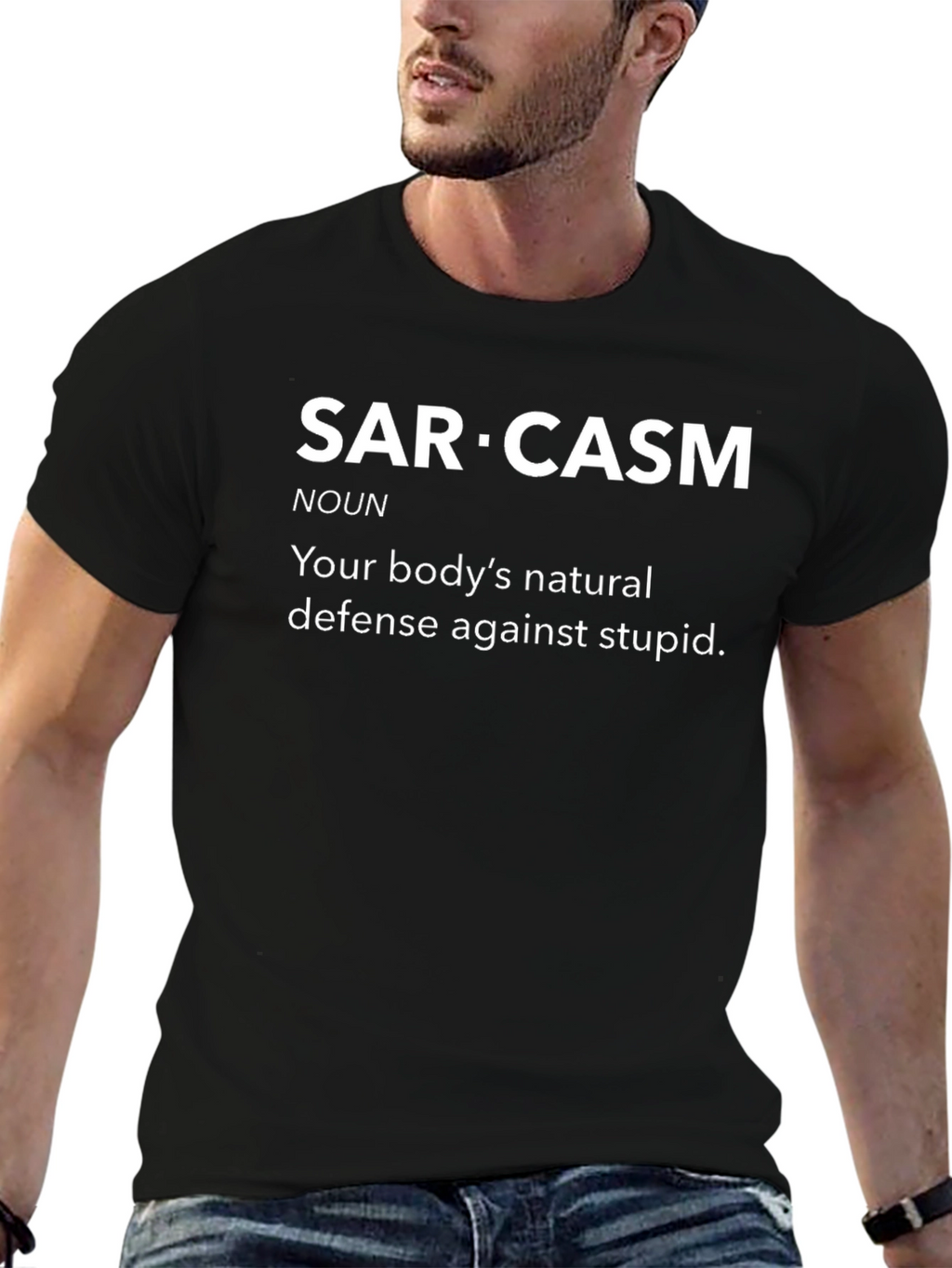 Sarcasm Definition T-Shirt - Natural Defense Against Stupid
