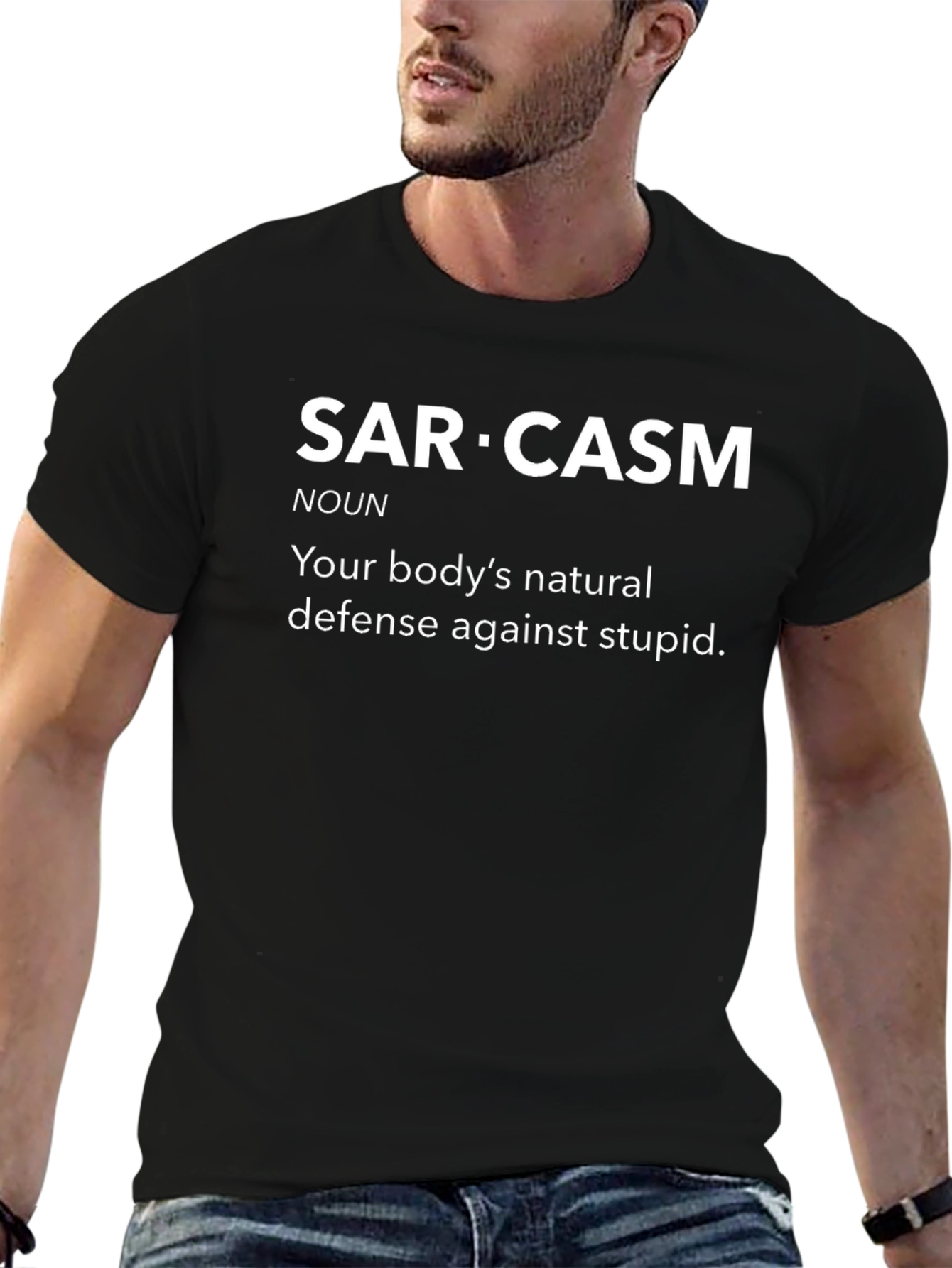 Sarcasm Definition T-Shirt - Natural Defense Against Stupid