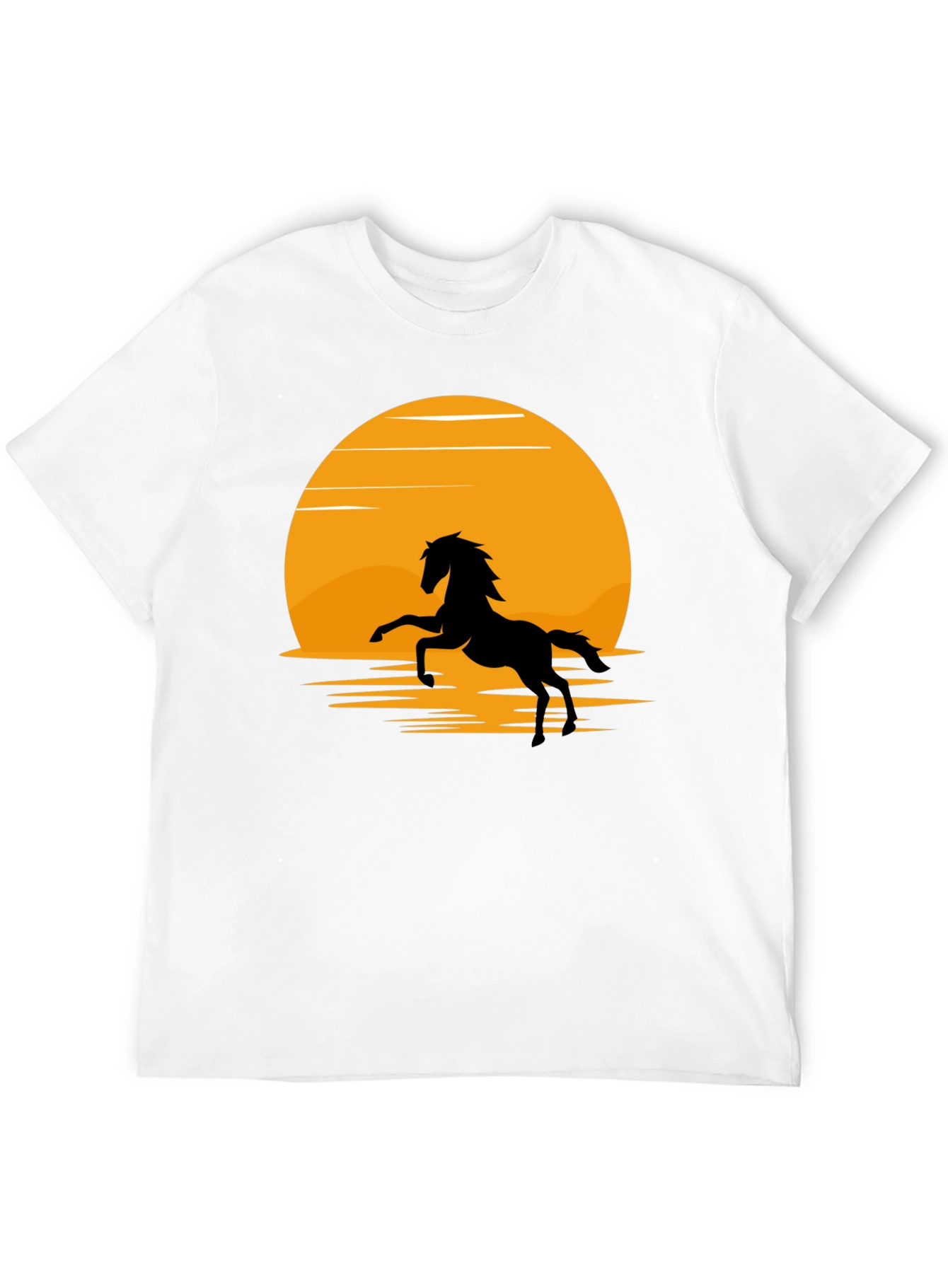 Silhouette Horse T-Shirt - Black Sun Design