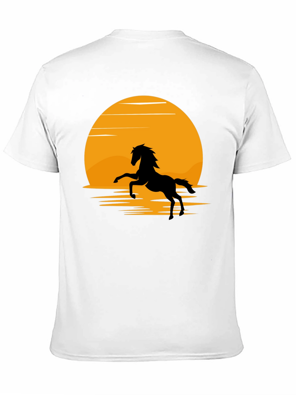 Silhouette Horse T-Shirt - Black Sun Design