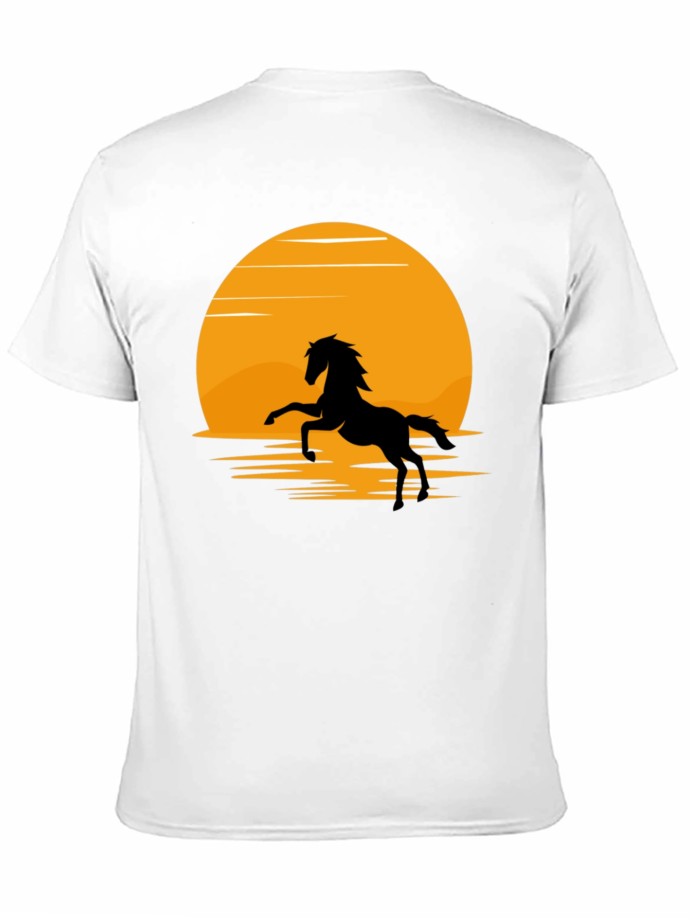Silhouette Horse T-Shirt - Black Sun Design