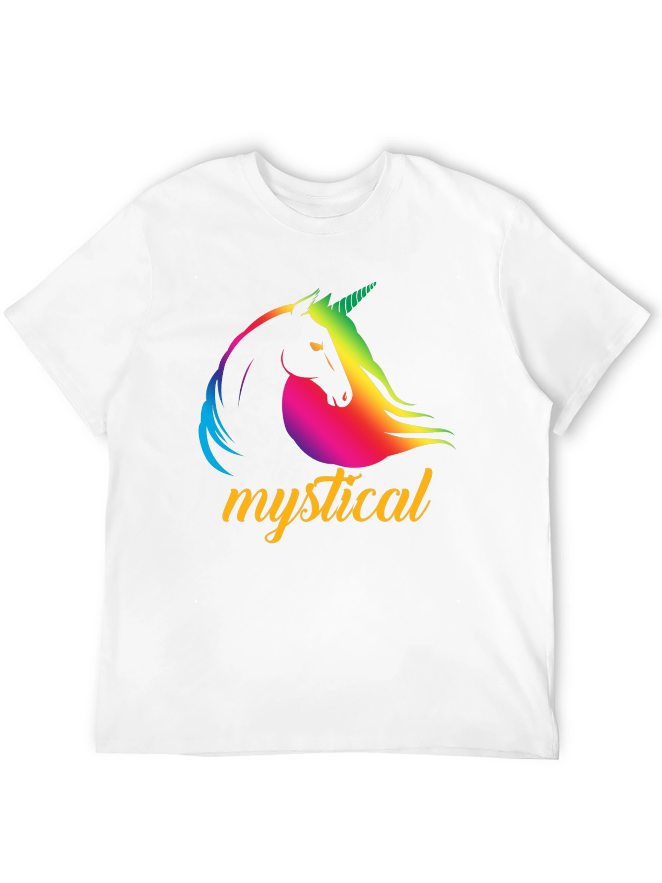 Mystical Unicorn Graphic Tee - Black Cotton T-Shirt