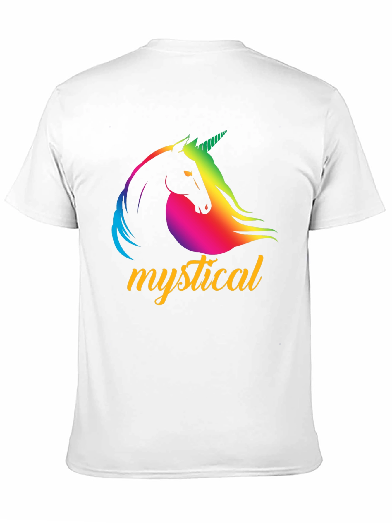 Mystical Unicorn Graphic Tee - Black Cotton T-Shirt