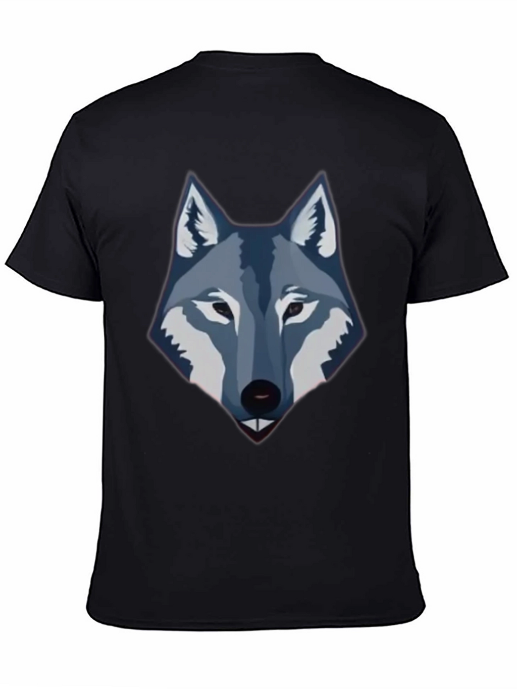 Mens Black Wolf Graphic Tee