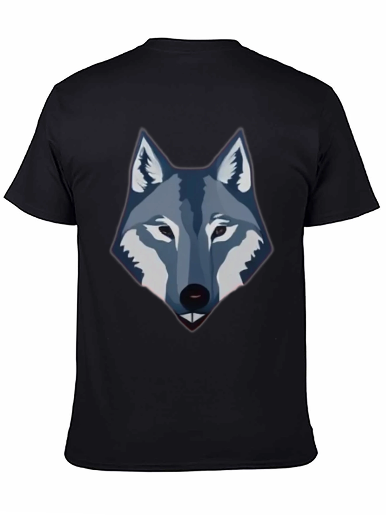 Mens Black Wolf Graphic Tee