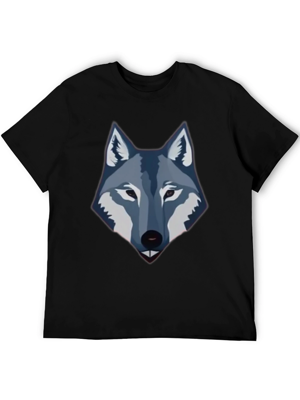 Mens Black Wolf Graphic Tee