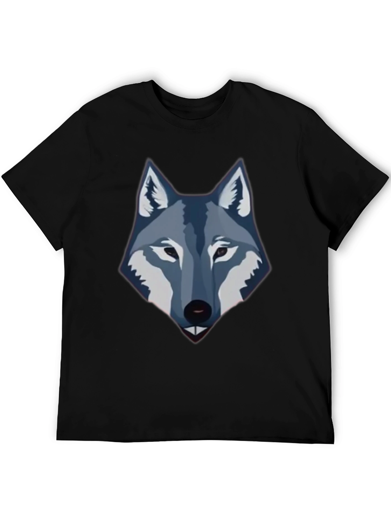 Mens Black Wolf Graphic Tee