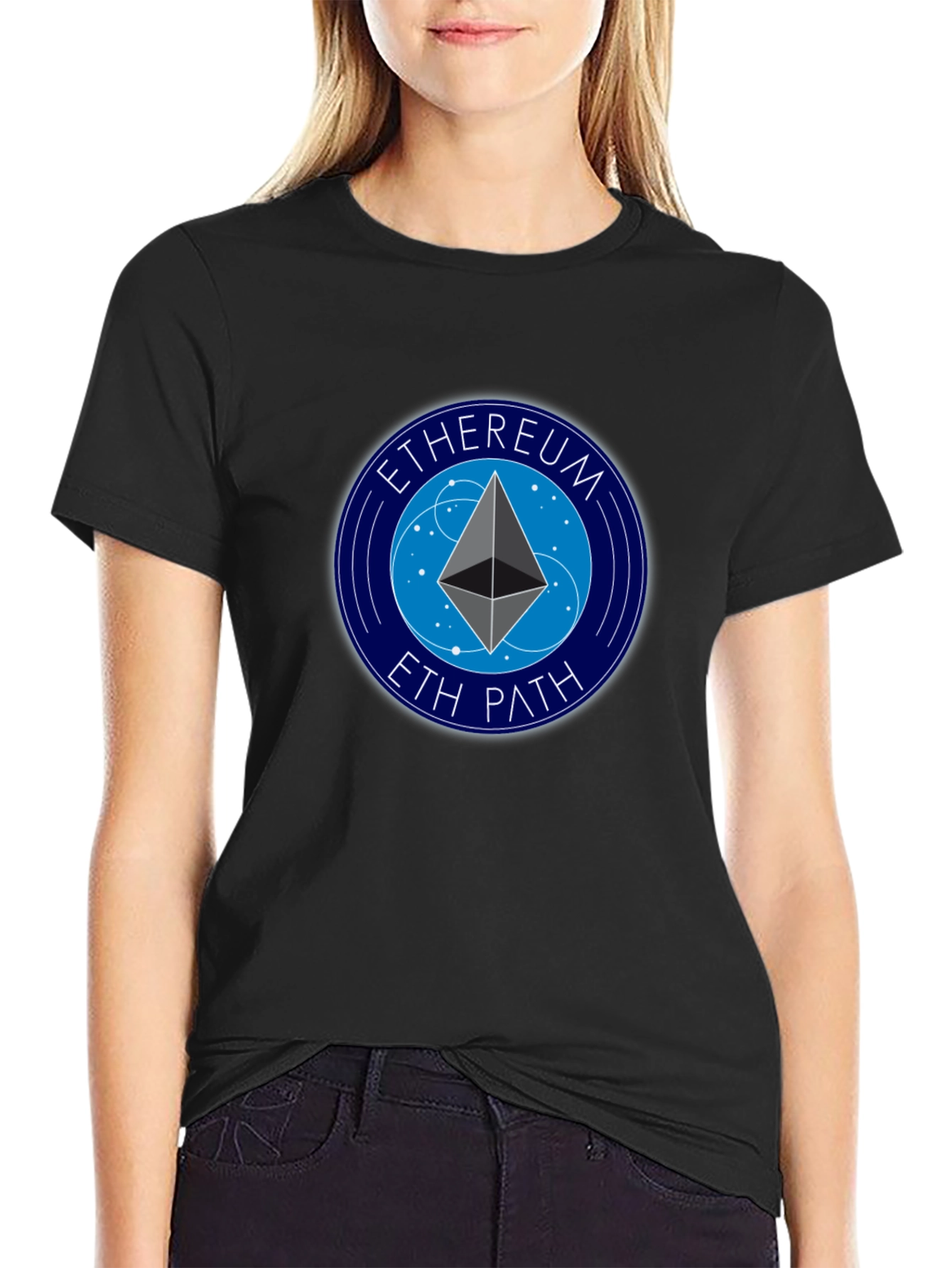 Ethereum ETH Path Black Graphic Tee