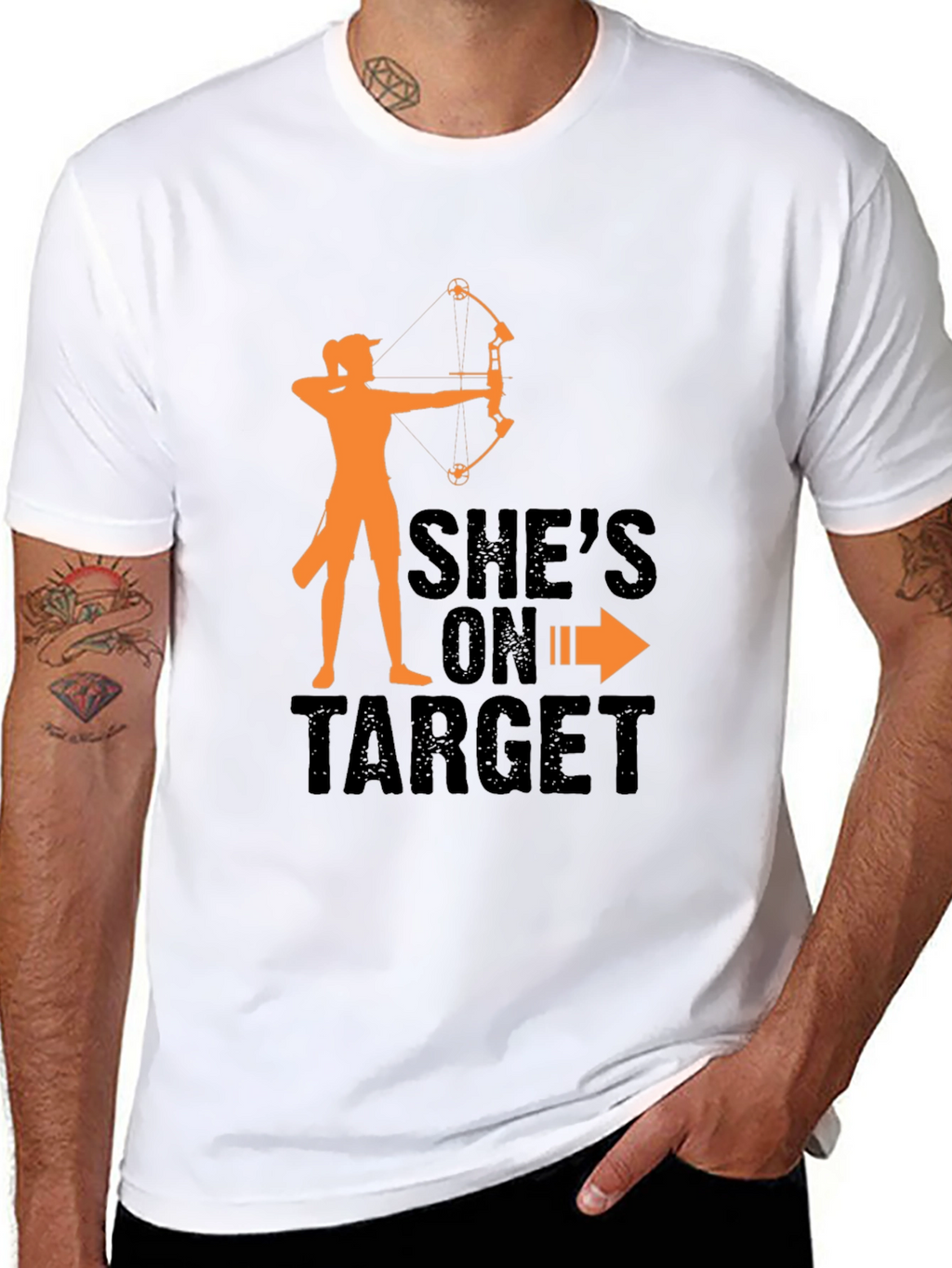 Shes On Target Archery T-Shirt - Black