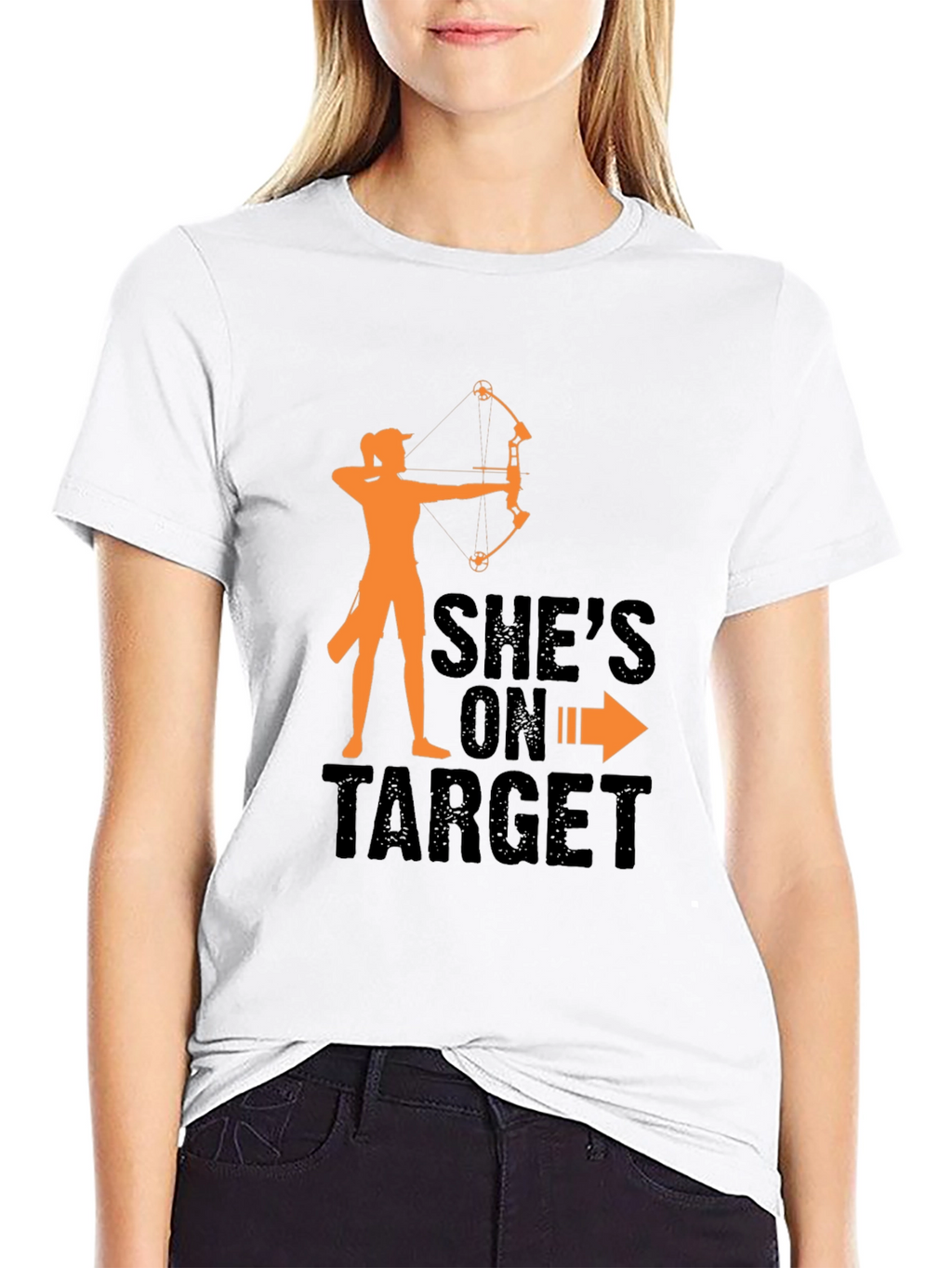 Shes On Target Archery T-Shirt - Black