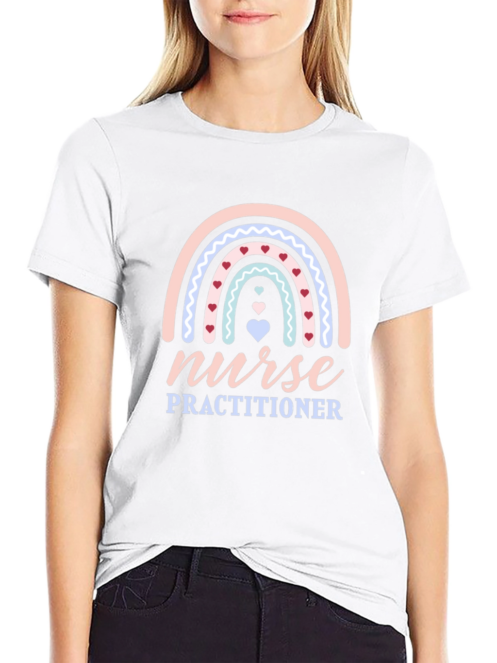 Nurse Practitioner Rainbow Heart T-Shirt