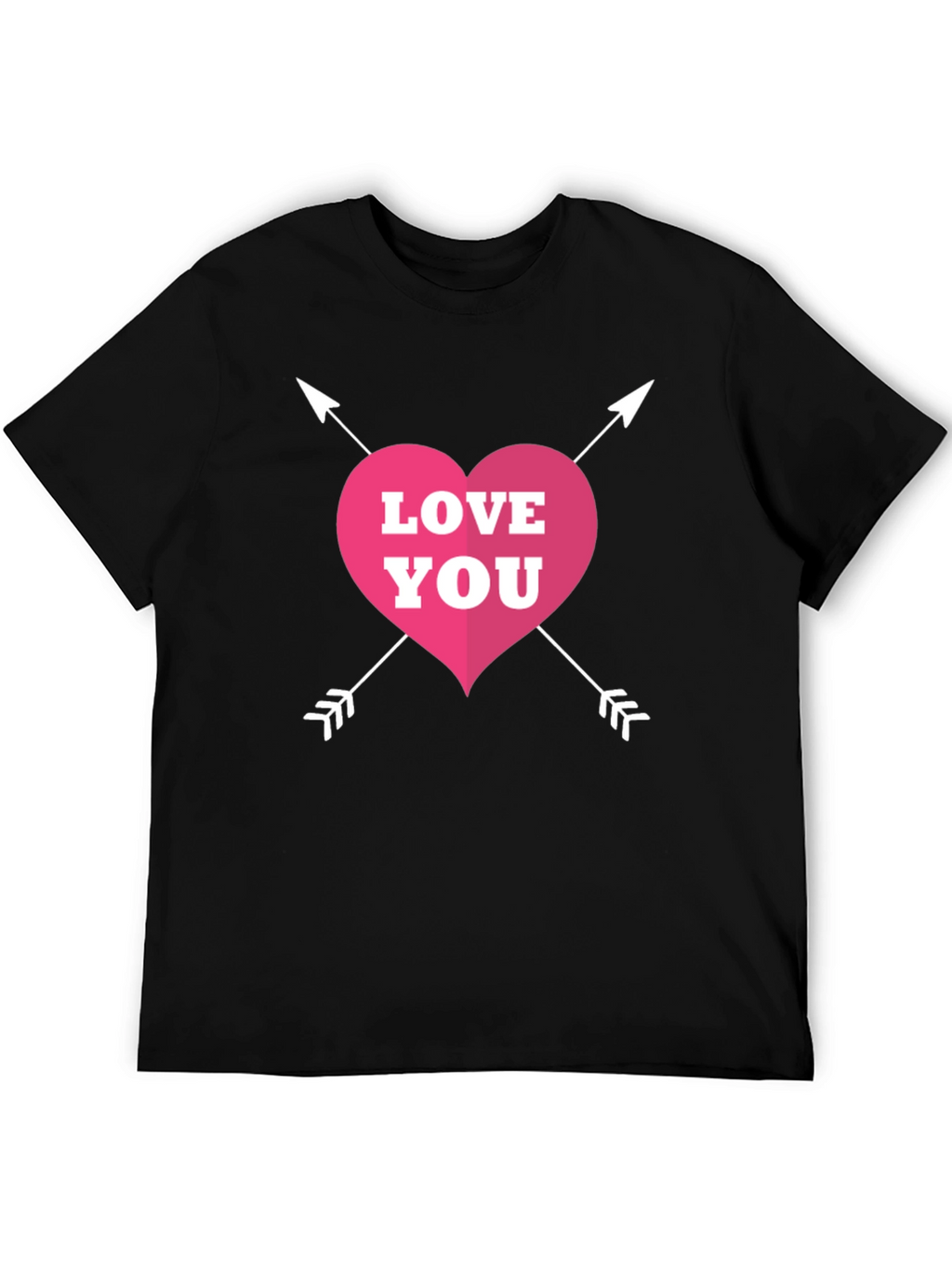Love You Valentines T-Shirt - Black Graphic Tee