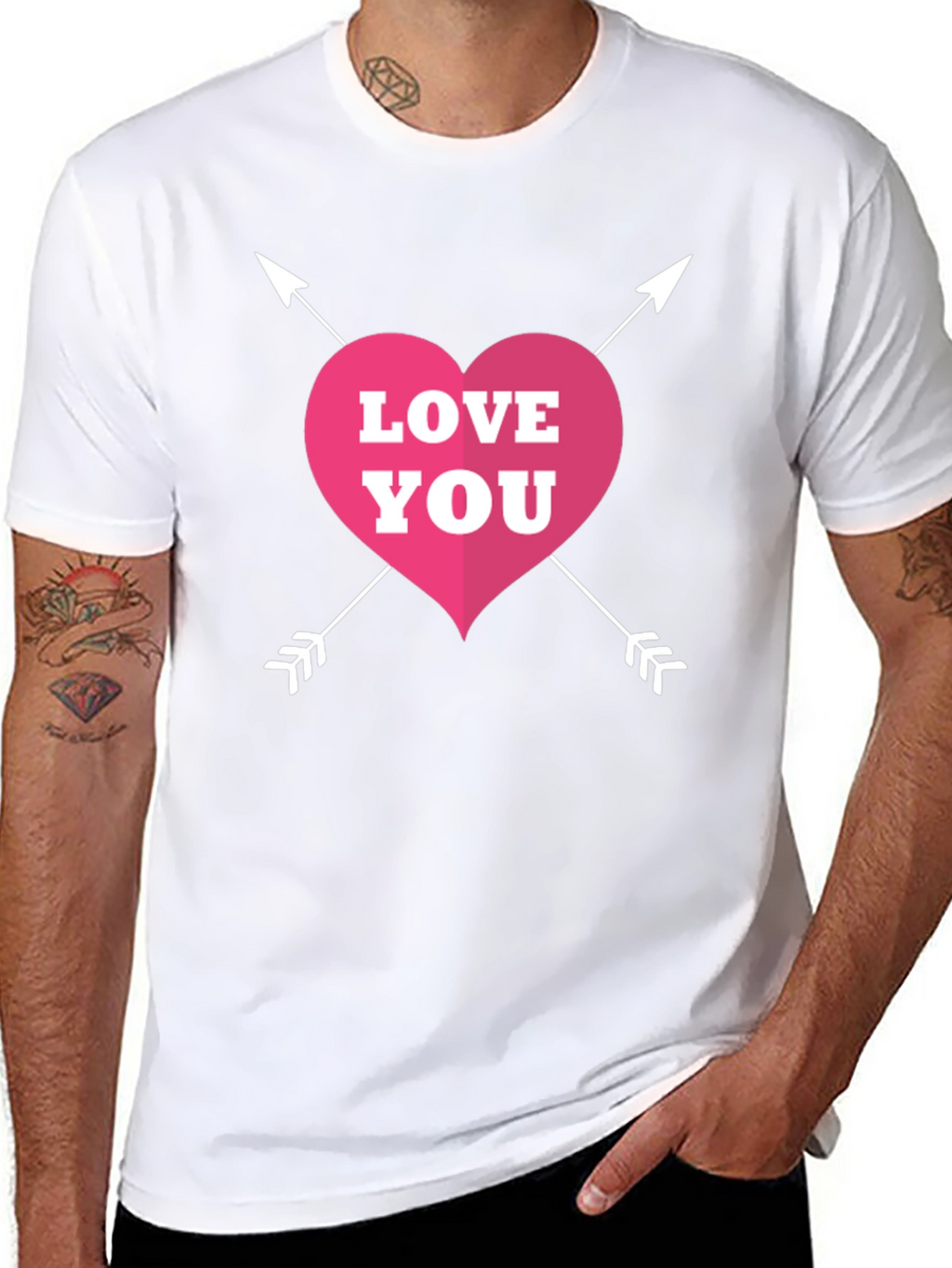 Love You Valentines T-Shirt - Black Graphic Tee