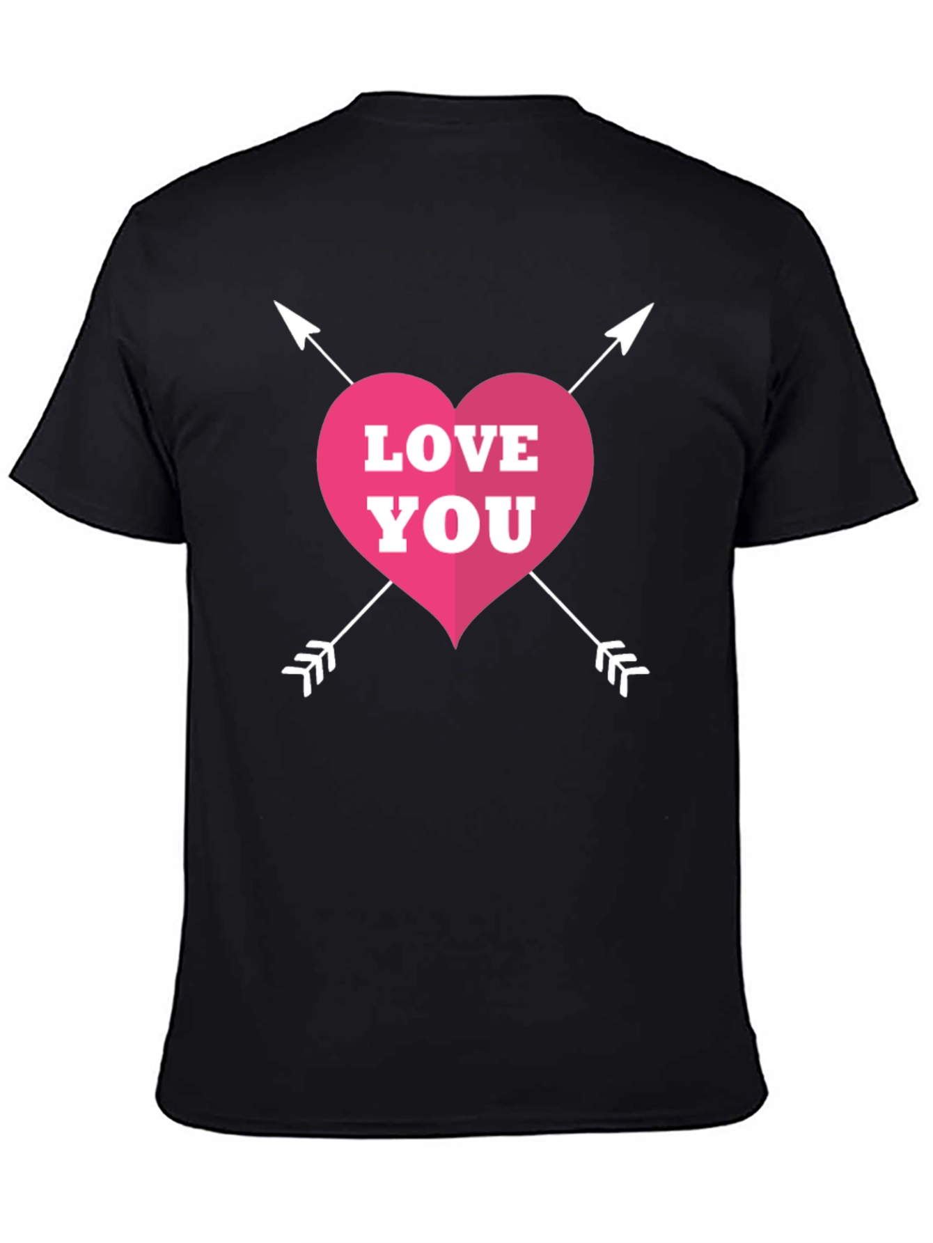 Love You Valentines T-Shirt - Black Graphic Tee