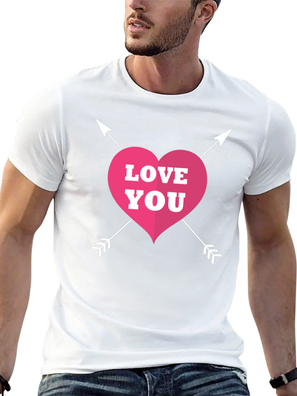 Love You Valentines T-Shirt - Black Graphic Tee