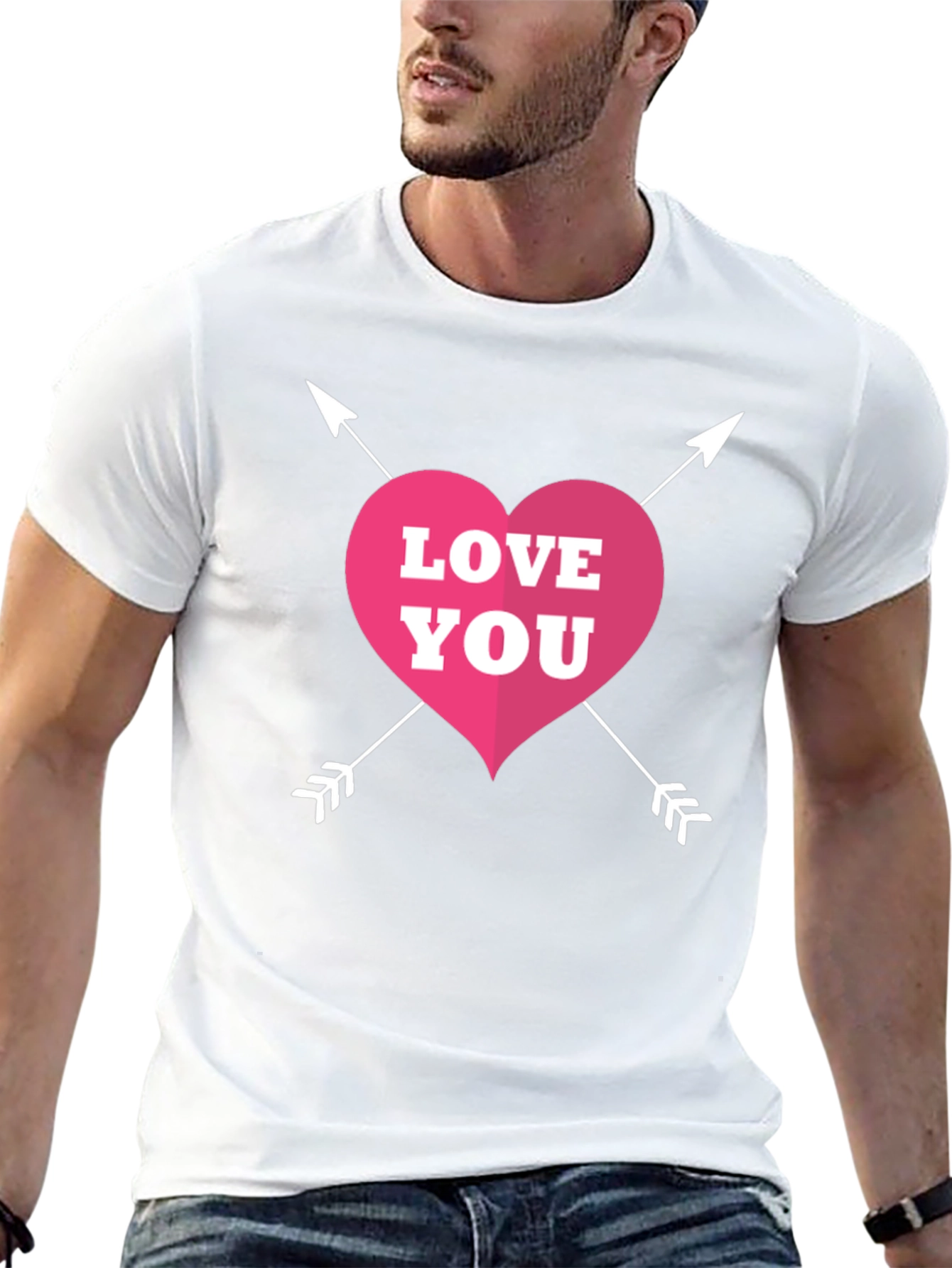 Love You Valentines T-Shirt - Black Graphic Tee