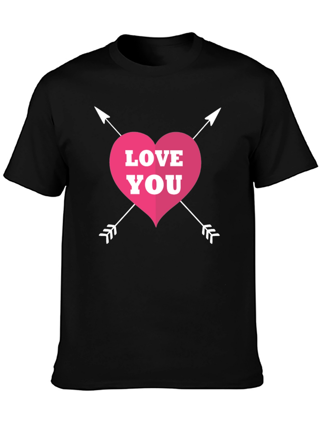 Love You Valentines T-Shirt - Black Graphic Tee