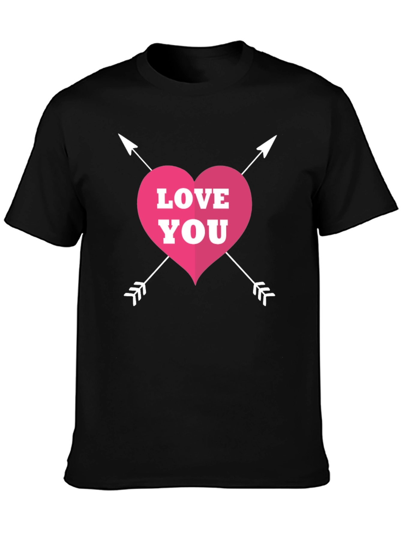 Love You Valentines T-Shirt - Black Graphic Tee
