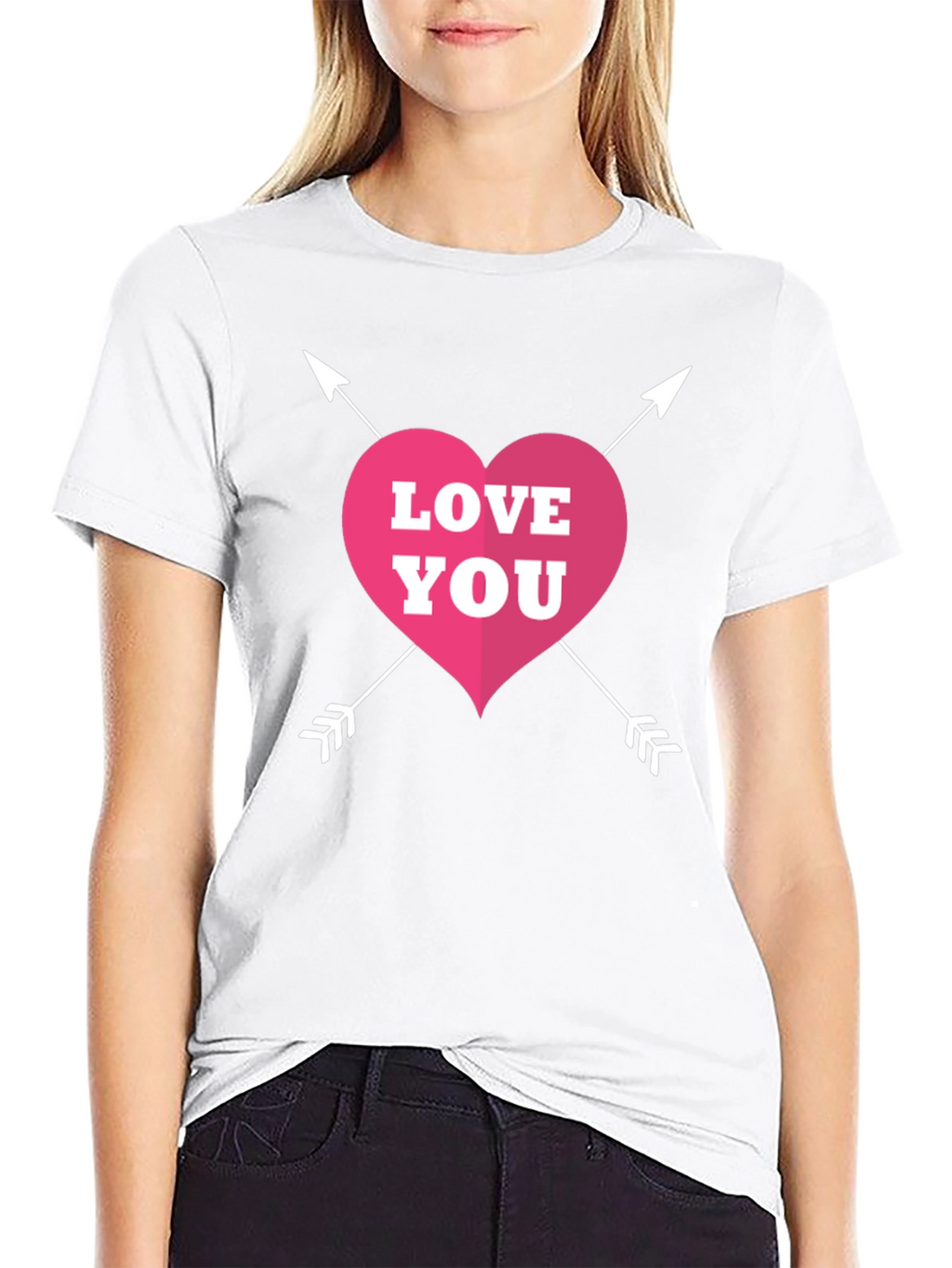 Love You Valentines T-Shirt - Black Graphic Tee