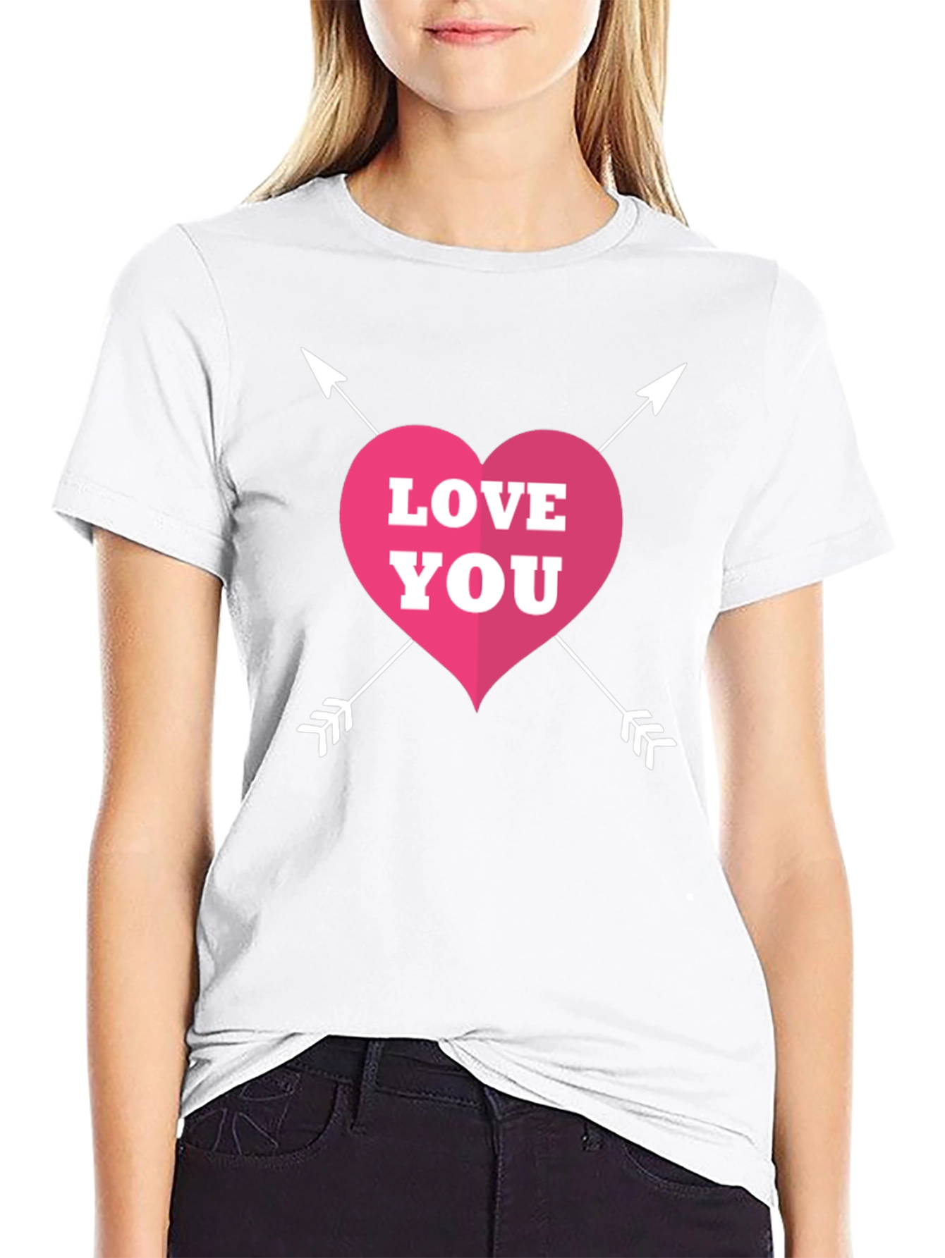 Love You Valentines T-Shirt - Black Graphic Tee
