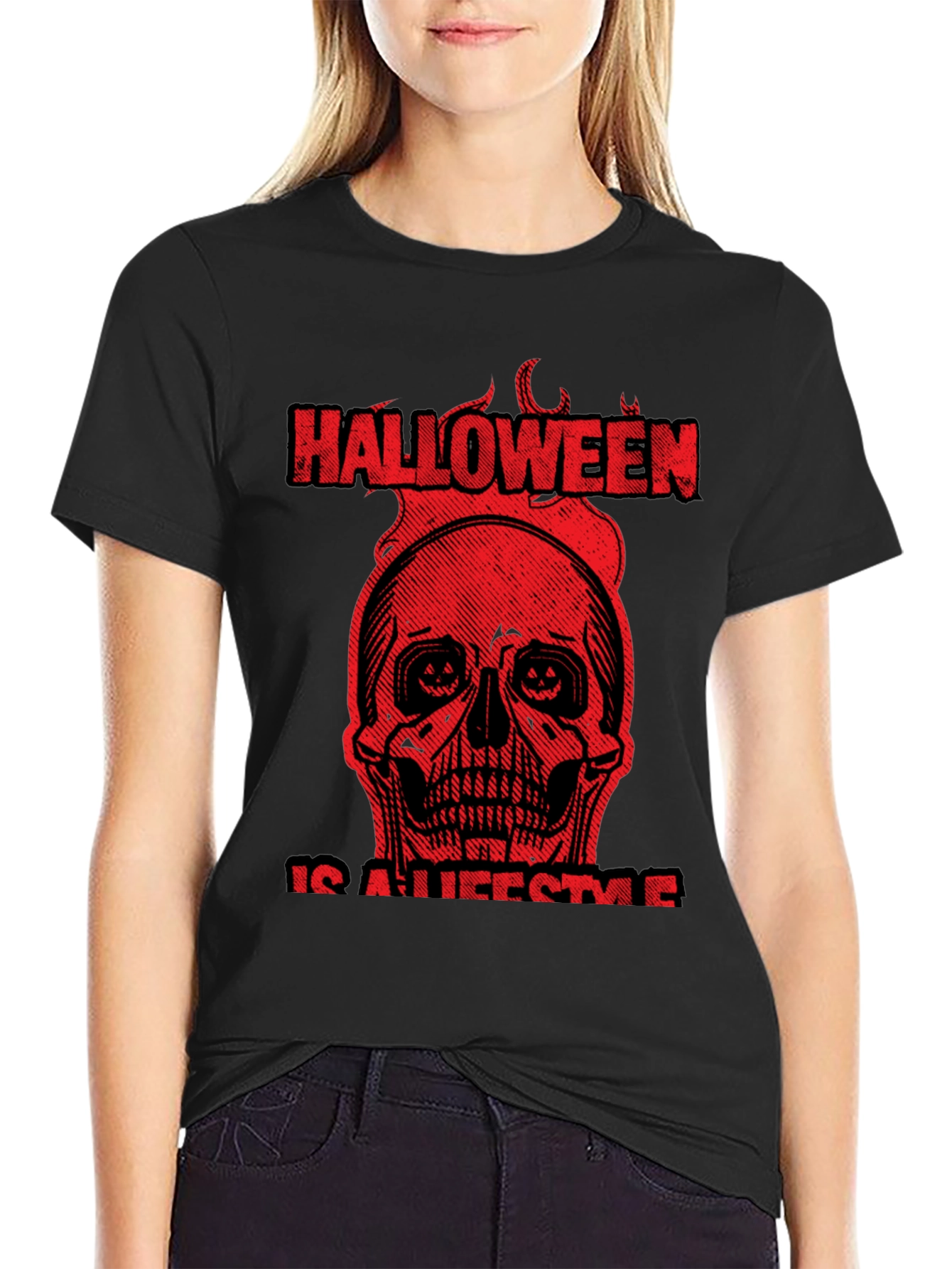Halloween Lifestyle Graphic Tee - Black