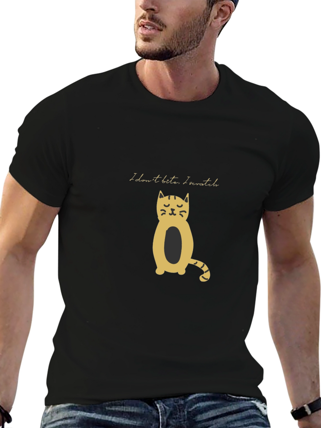 Black Cat Tee: I Dont Bite I Scratch!