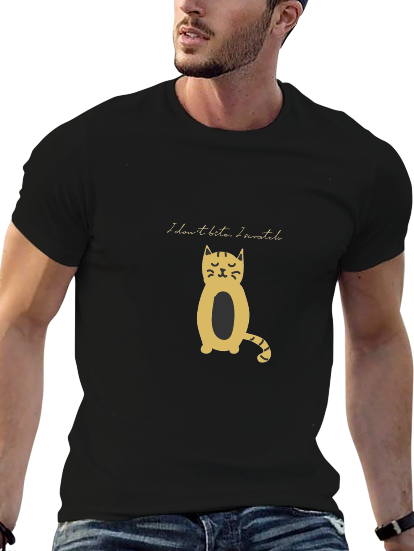 Black Cat Tee: I Dont Bite I Scratch!