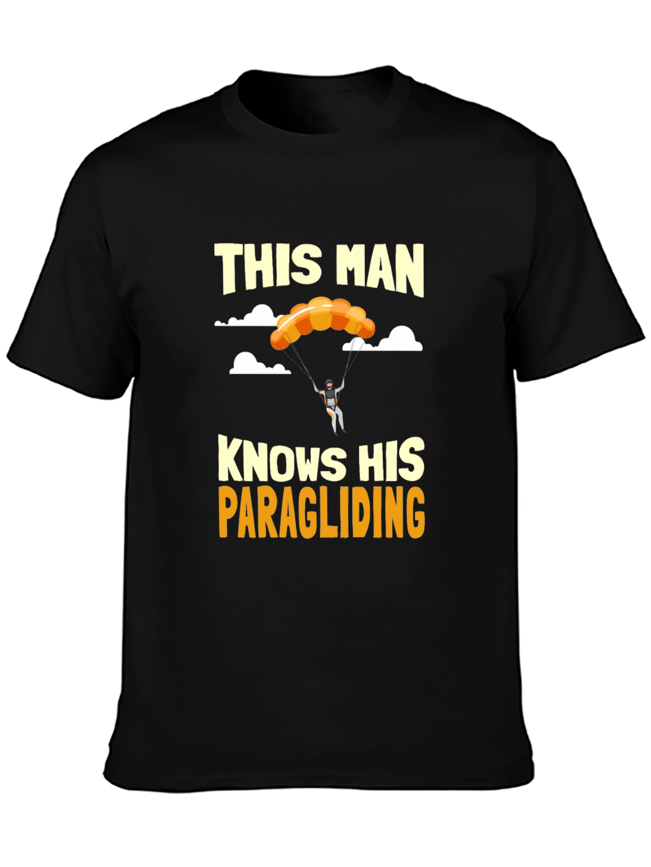 Paragliding Enthusiast Graphic Tee - This Man Knows His Stuff!