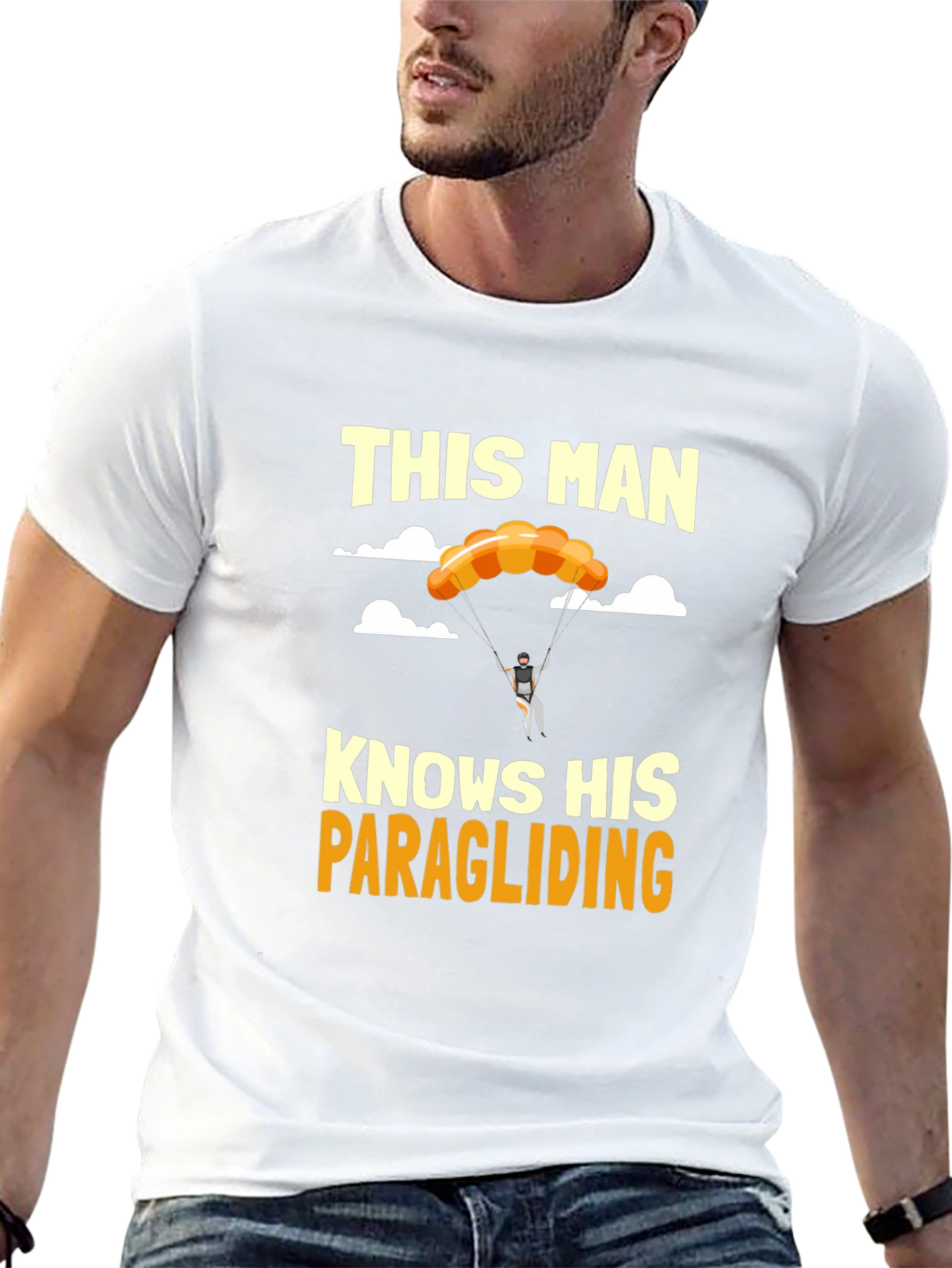 Paragliding Enthusiast Graphic Tee - This Man Knows His Stuff!
