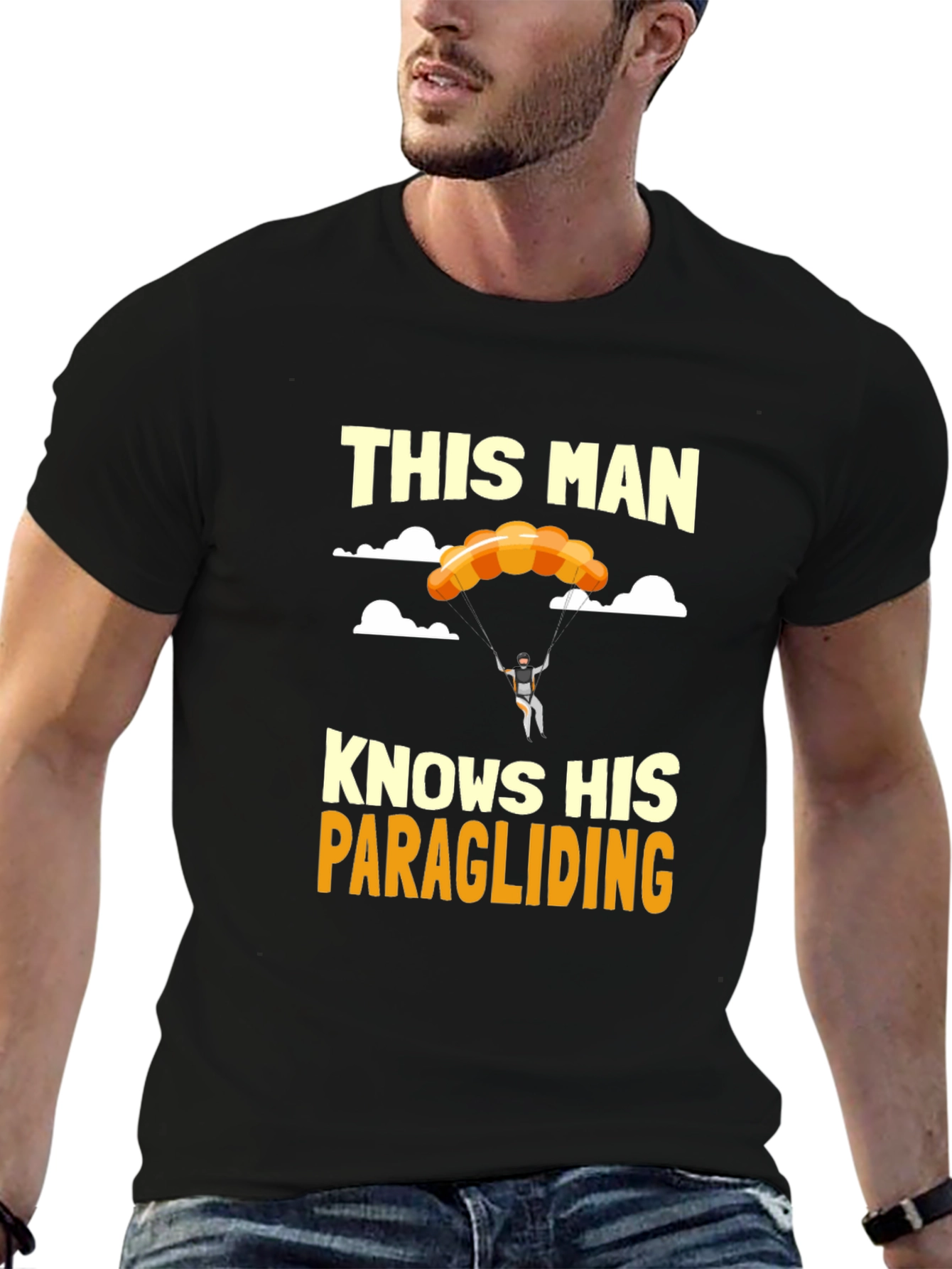 Paragliding Enthusiast Graphic Tee - This Man Knows His Stuff!