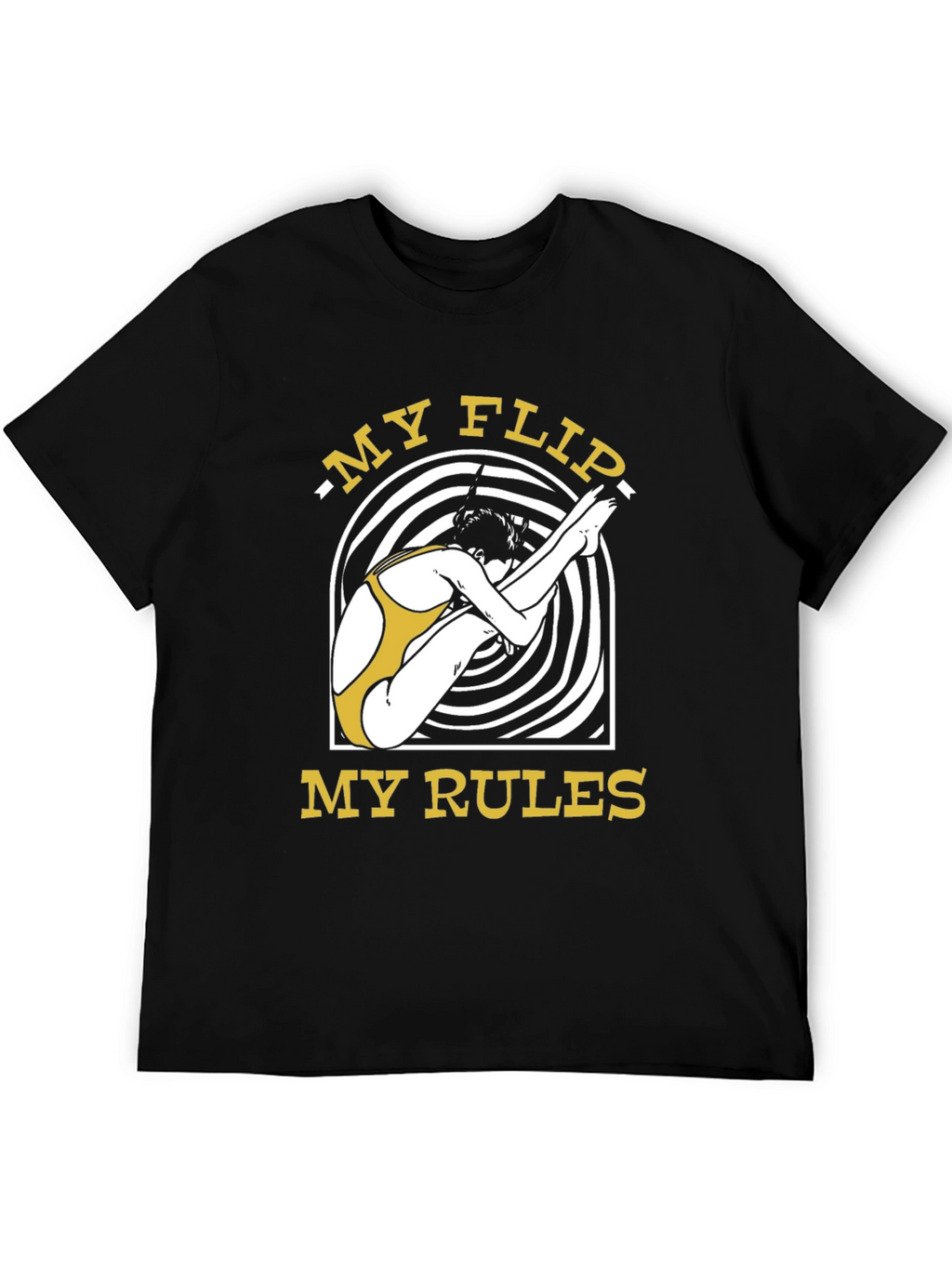 My Flip My Rules Black Graphic T-Shirt