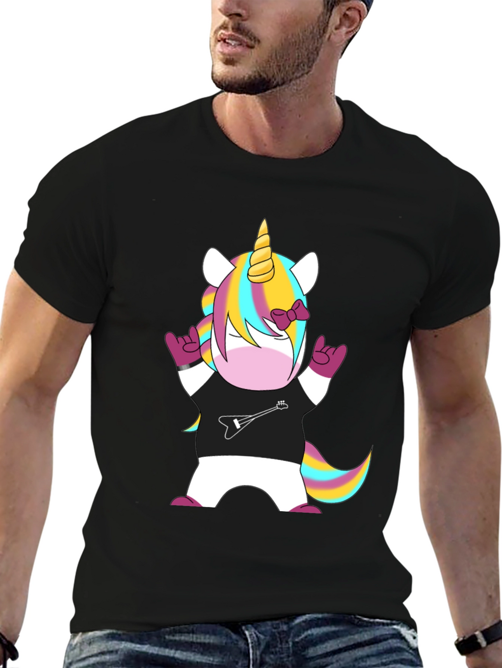 Unicorn Rocker Black T-Shirt