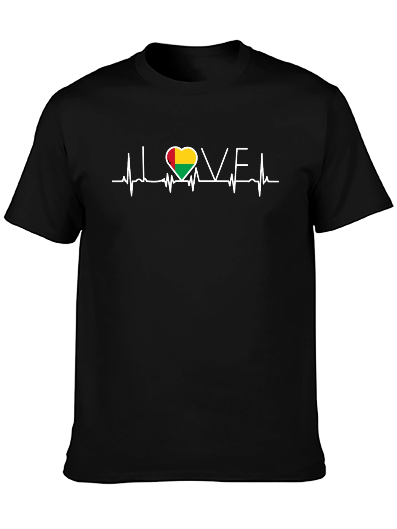 I Love Guinea-Bissau Heartbeat T-Shirt