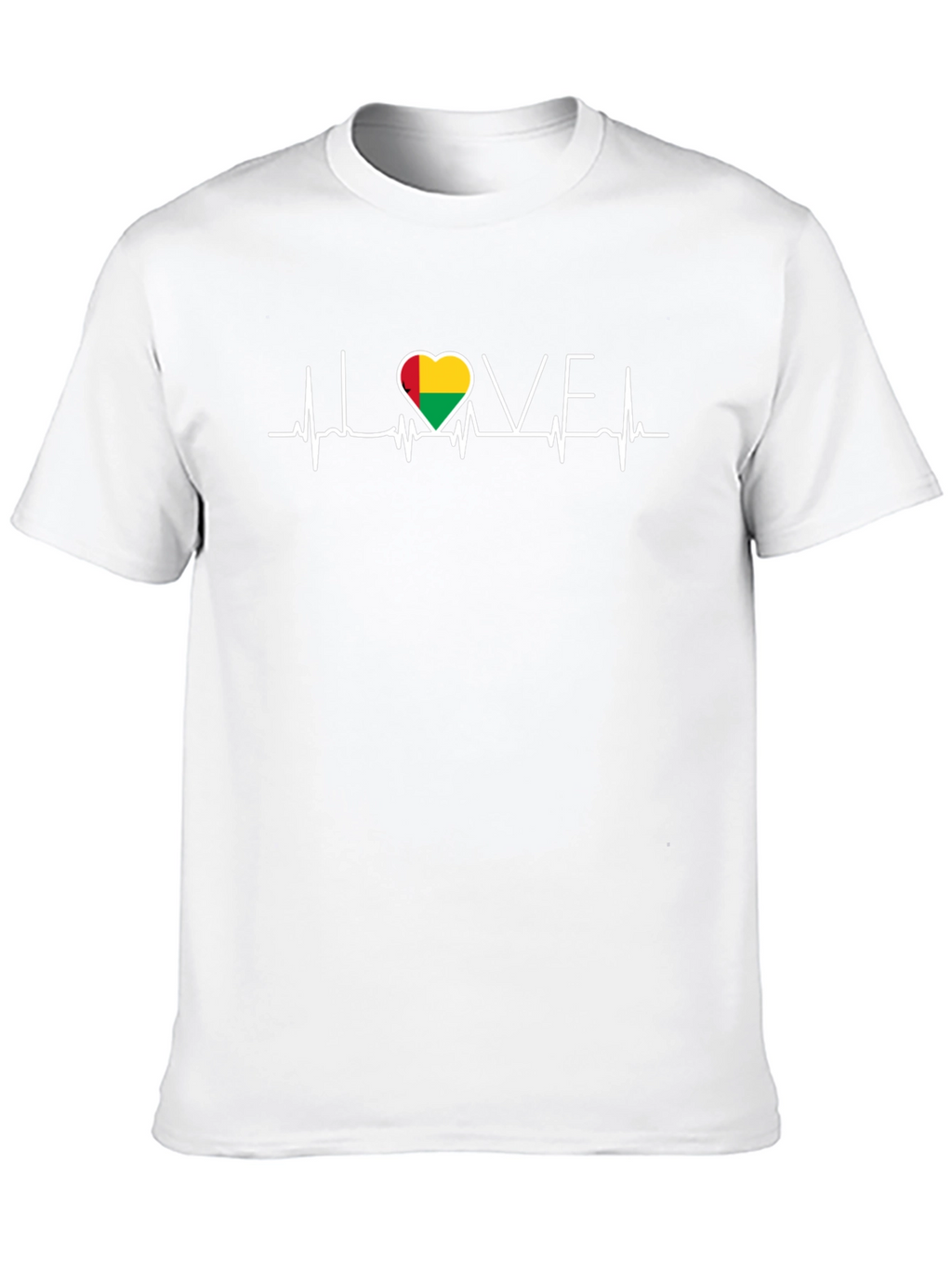 I Love Guinea-Bissau Heartbeat T-Shirt