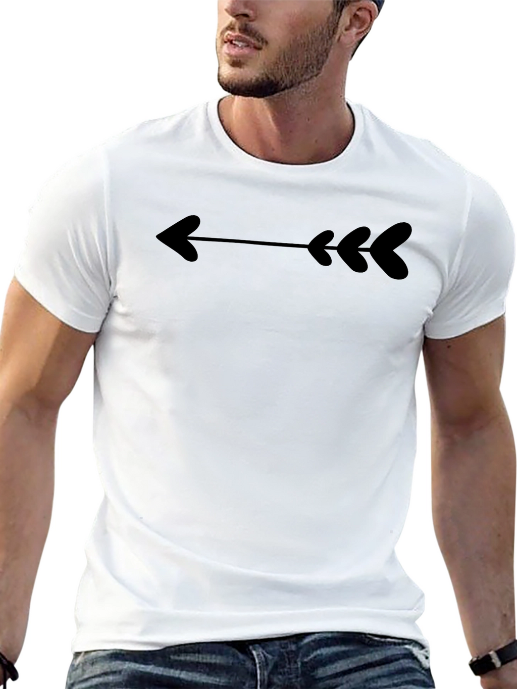 Heart Arrow Black T-Shirt
