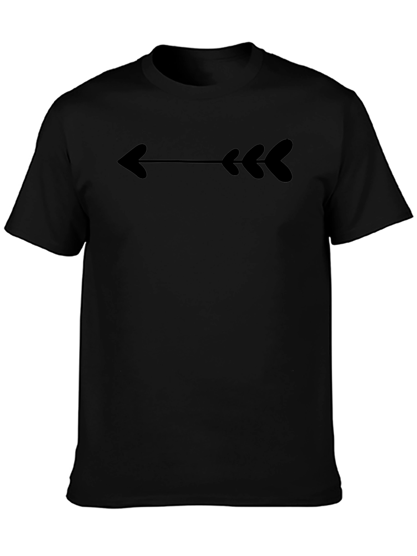 Heart Arrow Black T-Shirt