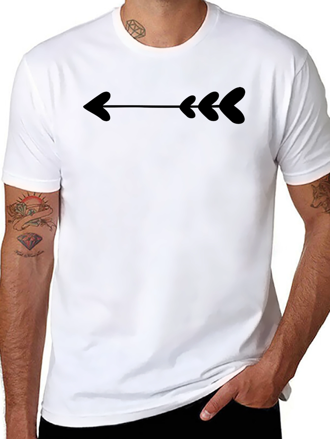 Heart Arrow Black T-Shirt