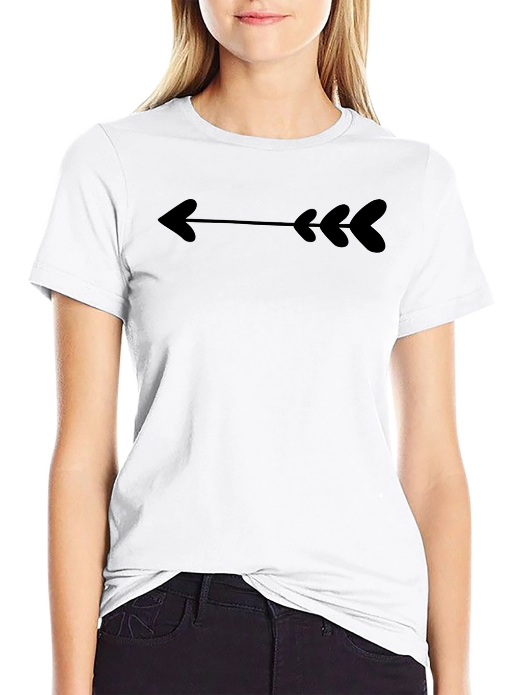 Heart Arrow Black T-Shirt