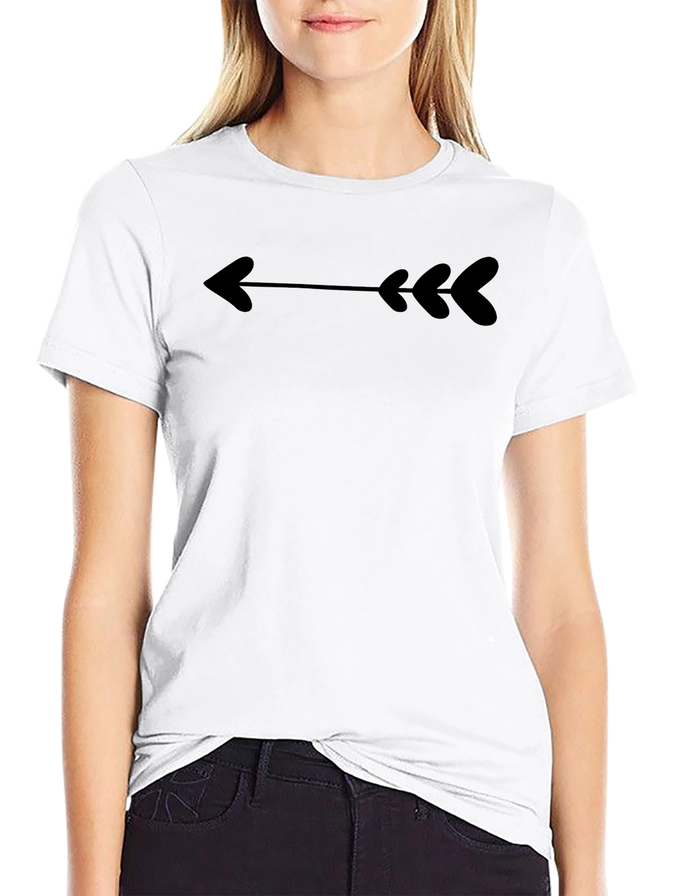 Heart Arrow Black T-Shirt
