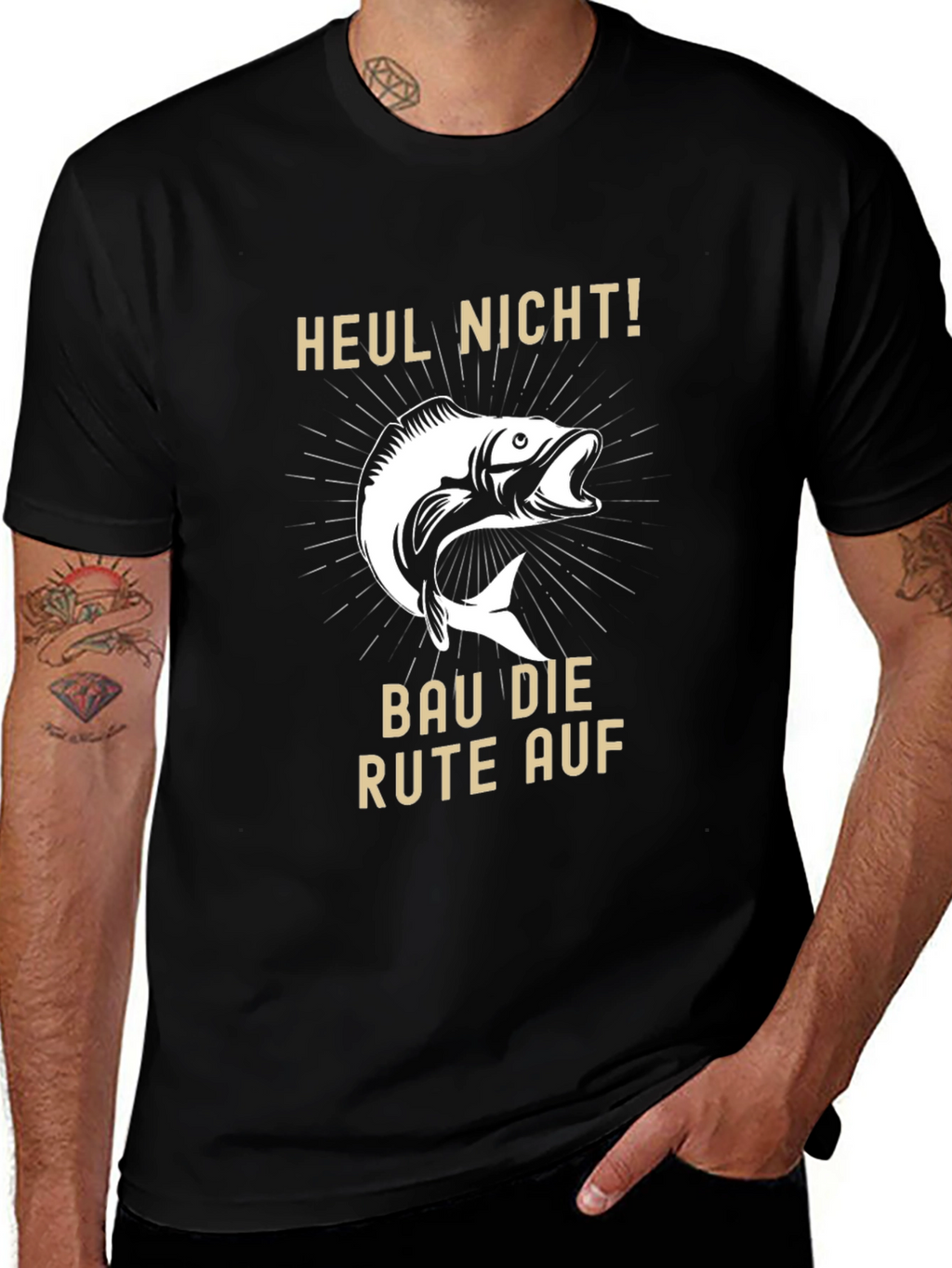 Fishing T-Shirt - Heul Nicht! - Funny Fisherman Tee