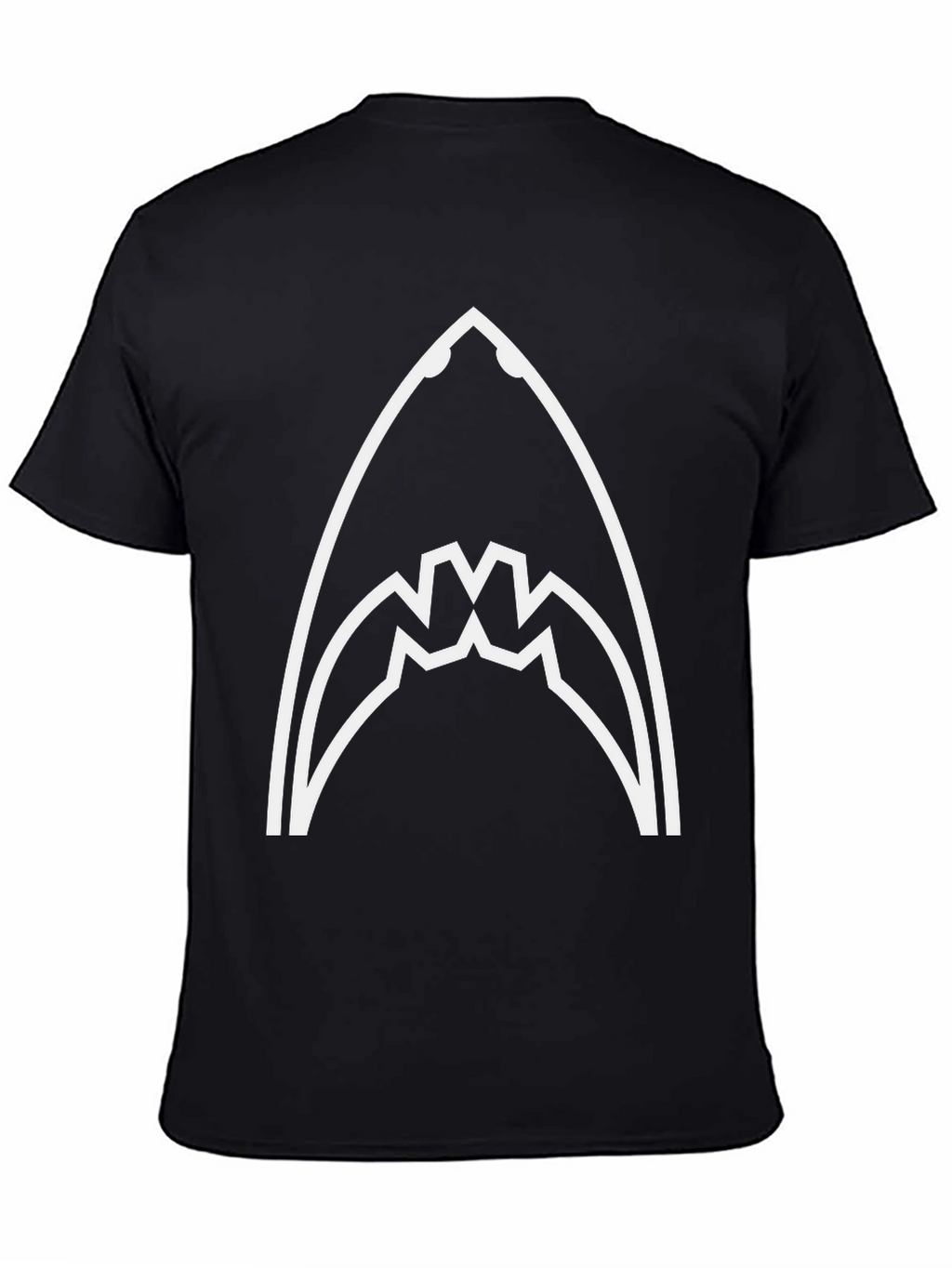 Shark Jaw Graphic Tee - Black Cotton T-Shirt