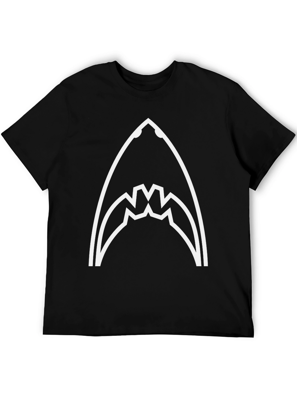 Shark Jaw Graphic Tee - Black Cotton T-Shirt