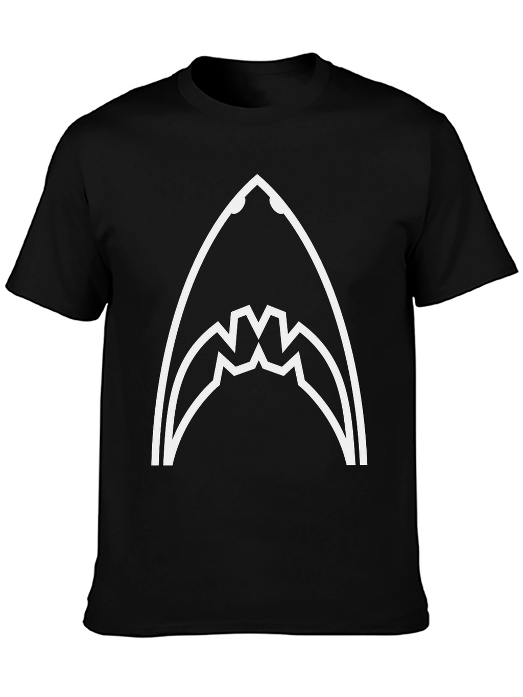 Shark Jaw Graphic Tee - Black Cotton T-Shirt